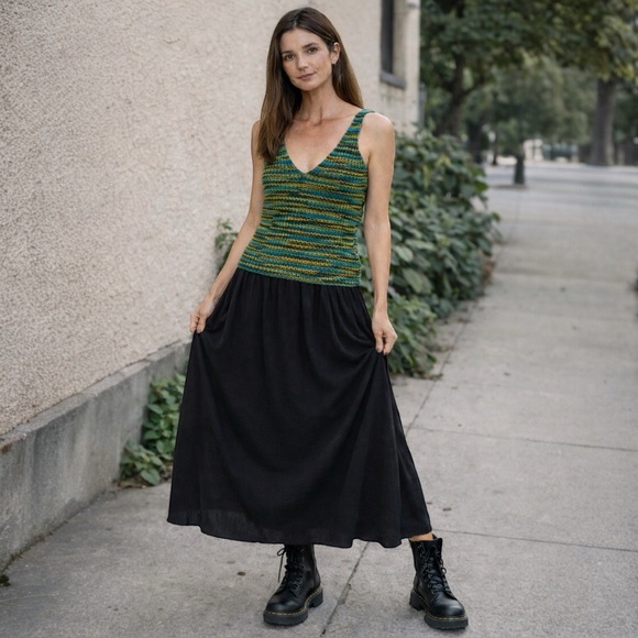 Rachel Comey Flyn Deep V Sweater Knit Tank Top Tanguis Cotton - Rare Find $495 M
